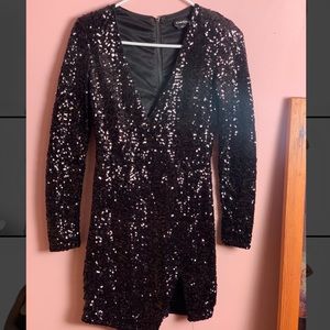 Black Sequin Dress